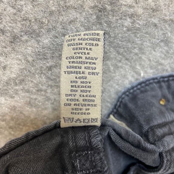 American Eagle Outfitters Mens Cargo Shorts Frayed Hem Adjustable Waist 36 Black - Picture 5 of 8